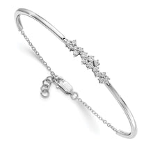 Load image into Gallery viewer, 14k White Gold Diamond Bangle Bracelet
