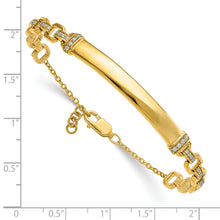 Load image into Gallery viewer, 14k Diamond ID Bracelet
