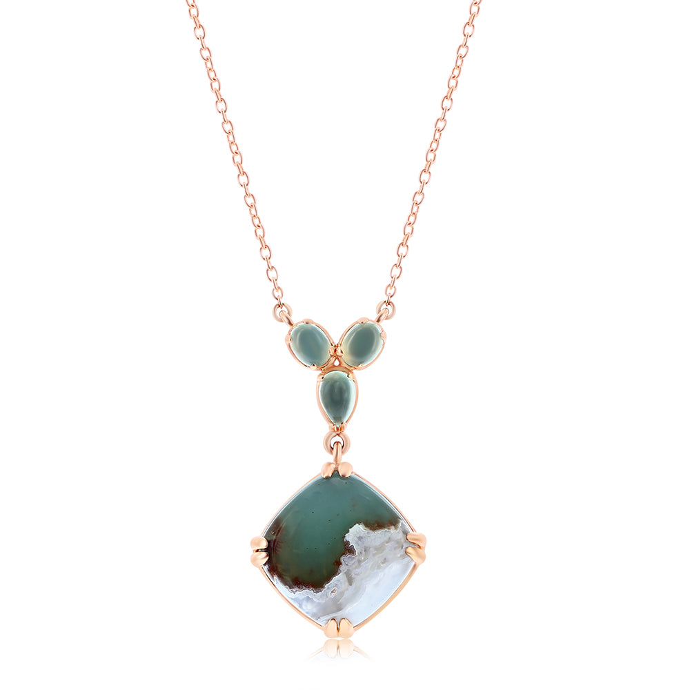 Le Vian� Necklace featuring 5  3/8 cts. Aquaprase Candy,  set in 14K Strawberry Gold�