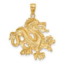 Load image into Gallery viewer, 14k Solid Polished Dragon Pendant
