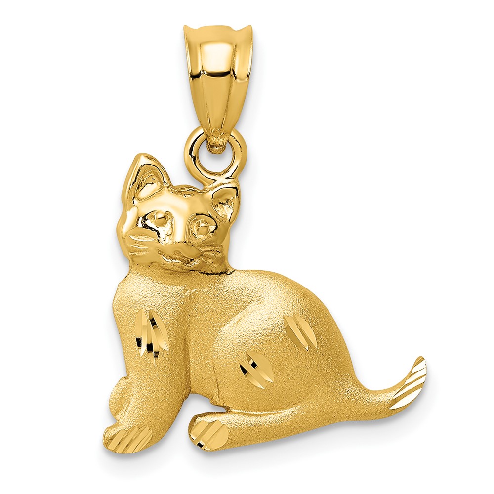 14k Cat Charm