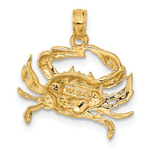 Load image into Gallery viewer, 10k Blue Crab Pendant
