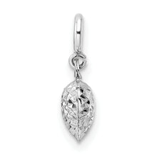 Load image into Gallery viewer, 14K White Gold Diamond-cut Heart Spring Ring Charm Pendant
