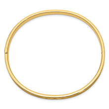 Load image into Gallery viewer, 14k 3/16 Diamond-cut Concave Hinged Bangle Bracelet
