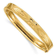 Load image into Gallery viewer, 14k 5/16 Oversize Diamond-cut Concave Hinged Bangle Bracelet
