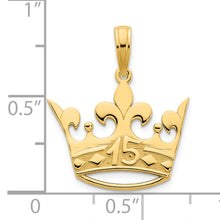 Load image into Gallery viewer, 14k 15 Crown Pendant

