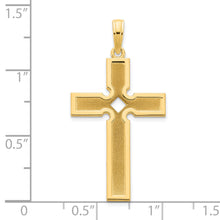 Load image into Gallery viewer, 14k Polished and Satin Cross Pendant
