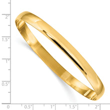 Load image into Gallery viewer, 14k 6mm Solid Polished Half-Round Slip-On Bangle
