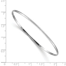 Load image into Gallery viewer, 14k White Gold 2mm Solid Polished Half-Round Slip-On Bangle

