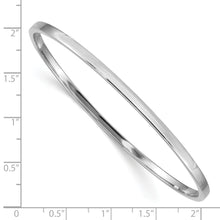 Load image into Gallery viewer, 14k White Gold 3mm Polished Square Tube Slip-on Bangle
