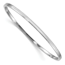 Load image into Gallery viewer, 14k White Gold 3mm Polished Square Tube Slip-on Bangle
