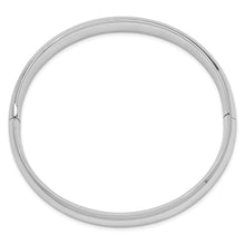 Load image into Gallery viewer, 14k White Gold High Polished 10.00mm Hinged Bangle
