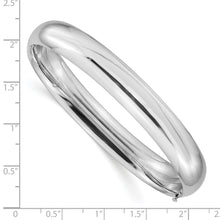 Load image into Gallery viewer, 14k White Gold High Polished 10.00mm Hinged Bangle
