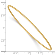 Load image into Gallery viewer, 14k 1.5mm Textured Slip-on Bangle Bracelet

