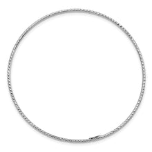 Load image into Gallery viewer, 14k 1.5mm White Gold Diamond-Cut Slip-on Bangle Bracelet
