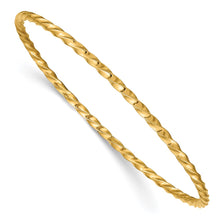 Load image into Gallery viewer, 14k 2.50mm Twisted Slip-on Bangle
