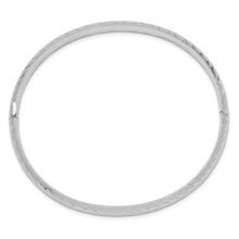 Load image into Gallery viewer, 14k White Gold 4/16 Textured Hinged Bangle
