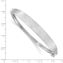 Load image into Gallery viewer, 14k White Gold Satin Finish Graduated Hinged Bangle
