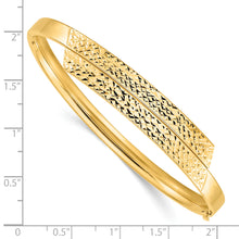 Load image into Gallery viewer, 14ky 3/16 Polished &amp; Diamond-cut Overlap Hinged Bangle
