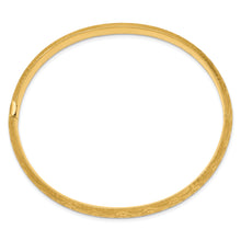 Load image into Gallery viewer, 14k 4/16 Diamond-cut Fancy Hinged Bangle Bracelet
