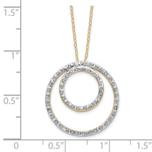 Load image into Gallery viewer, 14k Diamond Fascination Double Circle Necklace
