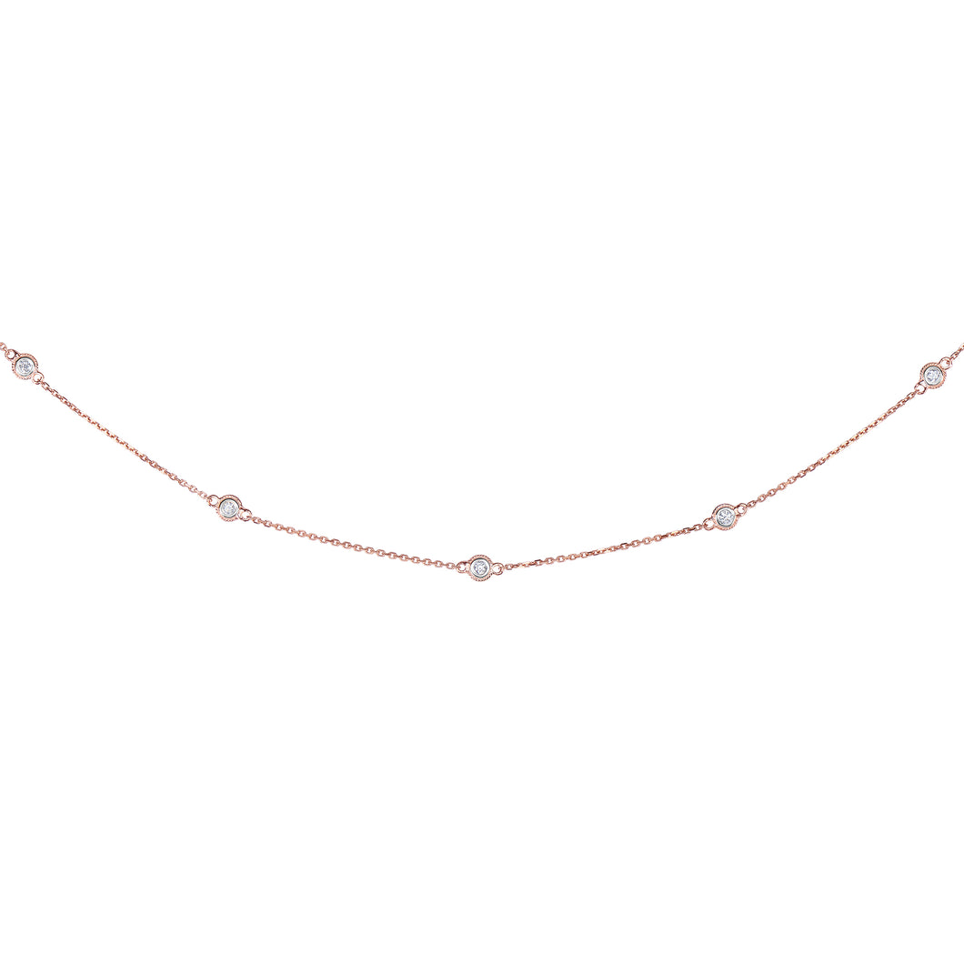 14K Gold .25ct Diamonds by the Yard Necklace