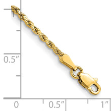 Load image into Gallery viewer, 14k 2mm Semi-solid D/C Rope Chain
