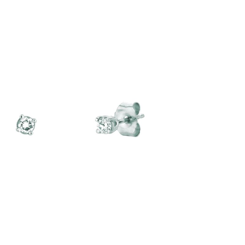 14K Gold .15ct I-J/I1 Round Diamond Stud Earring