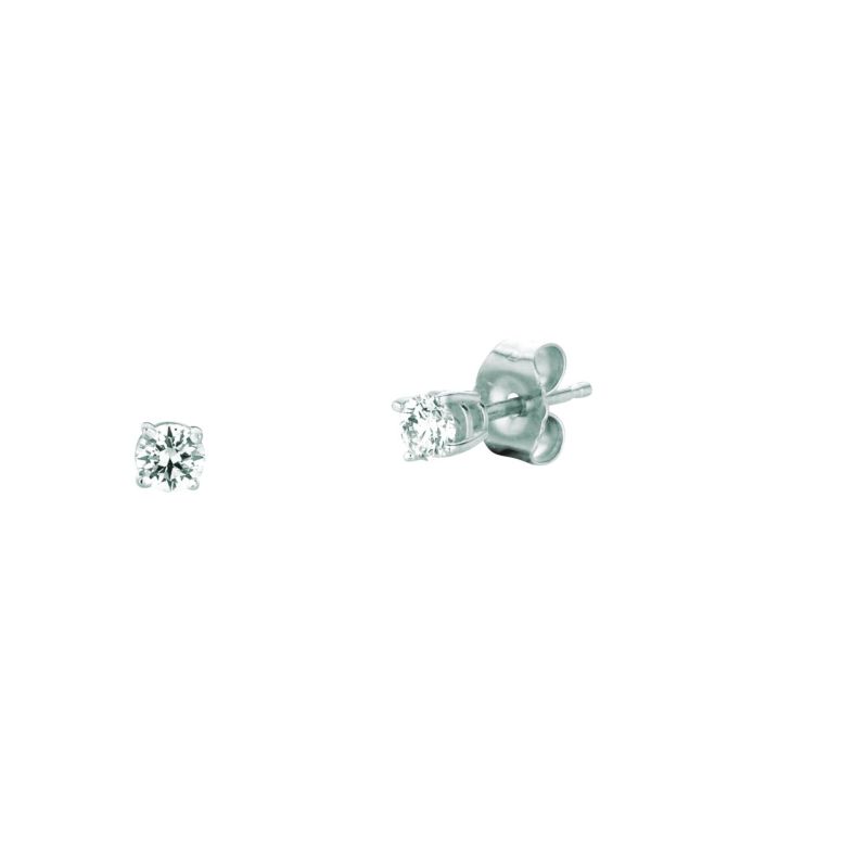 14K Gold .20ct I-J/I1 Round Diamond Stud Earring