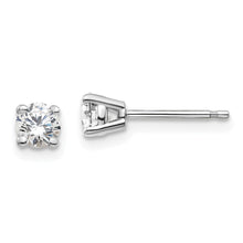 Load image into Gallery viewer, 14K White Gold Lab Grown Diamond 1/2ctw SI1/SI2, G H I, 4 Prong Earrings
