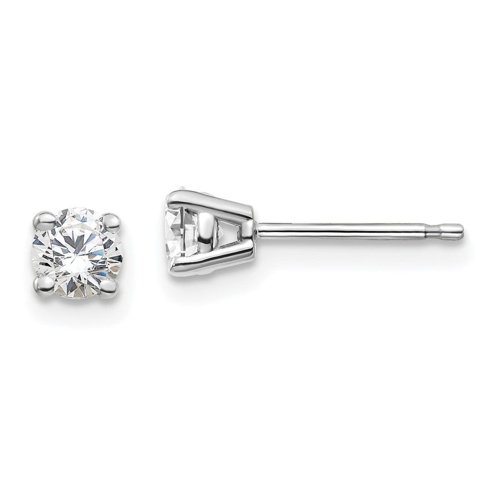 14K White Gold Lab Grown Diamond 1/2ctw SI1/SI2, G H I, 4 Prong Earrings