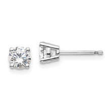 Load image into Gallery viewer, 14K White Gold Lab Grown Diamond 3/4ctw SI1/SI2, G H I, 4 Prong Earrings
