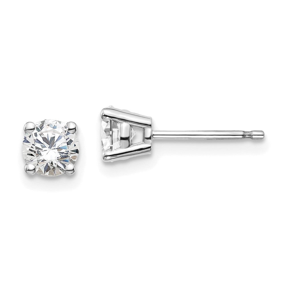 14K White Gold Lab Grown Diamond 3/4ctw SI1/SI2, G H I, 4 Prong Earrings