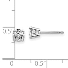 Load image into Gallery viewer, 14kw 7/8 ctw VS/SI, D E F, Lab Grown Diamond 4 Prong Earring
