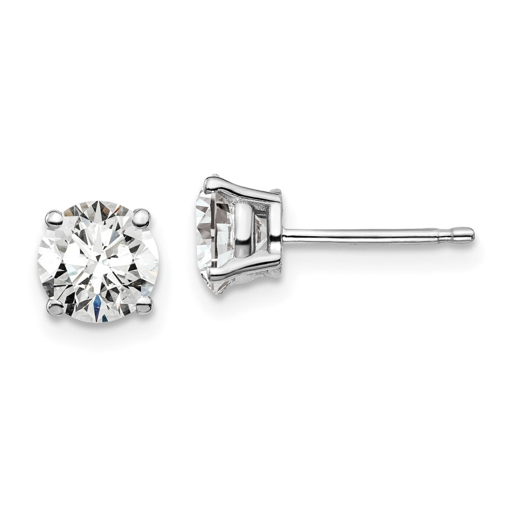 14K White Gold Lab Grown Diamond 1 1/2ctw SI1/SI2, G H I, 4 Prong Earrings