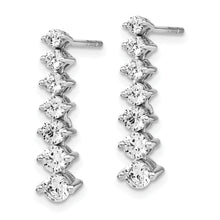 Load image into Gallery viewer, 14K White Gold Lab Grown Diamond SI1/SI2, G H I, Graduating Drop Earrings
