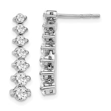 Load image into Gallery viewer, 14K White Gold Lab Grown Diamond SI1/SI2, G H I, Graduating Drop Earrings
