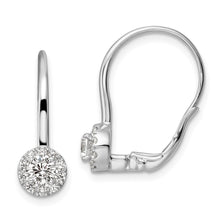 Load image into Gallery viewer, 14K White Gold Lab Grown Diamond Leverback Drop Earrings
