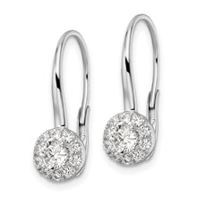 Load image into Gallery viewer, 14K White Gold Lab Grown Diamond Leverback Drop Earrings
