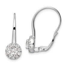 Load image into Gallery viewer, 14K White Gold Lab Grown Diamond Leverback Drop Earrings
