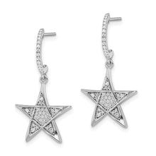 Load image into Gallery viewer, 14k White Gold Polished Diamond Star Post Earrings
