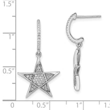 Load image into Gallery viewer, 14k White Gold Polished Diamond Star Post Earrings
