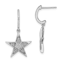 Load image into Gallery viewer, 14k White Gold Polished Diamond Star Post Earrings
