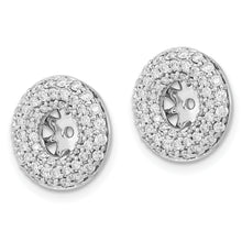 Load image into Gallery viewer, 14k White Gold Diamond Earring Jackets
