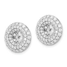 Load image into Gallery viewer, 14k White Gold Diamond Earring Jackets
