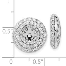 Load image into Gallery viewer, 14k White Gold Diamond Earring Jackets
