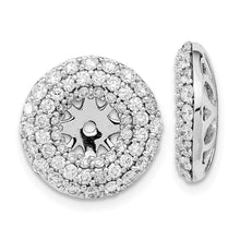 Load image into Gallery viewer, 14k White Gold Diamond Earring Jackets
