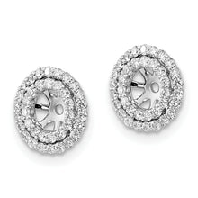 Load image into Gallery viewer, 14k White Gold Diamond Earring Jackets
