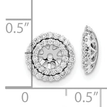 Load image into Gallery viewer, 14k White Gold Diamond Earring Jackets
