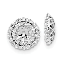 Load image into Gallery viewer, 14k White Gold Diamond Earring Jackets
